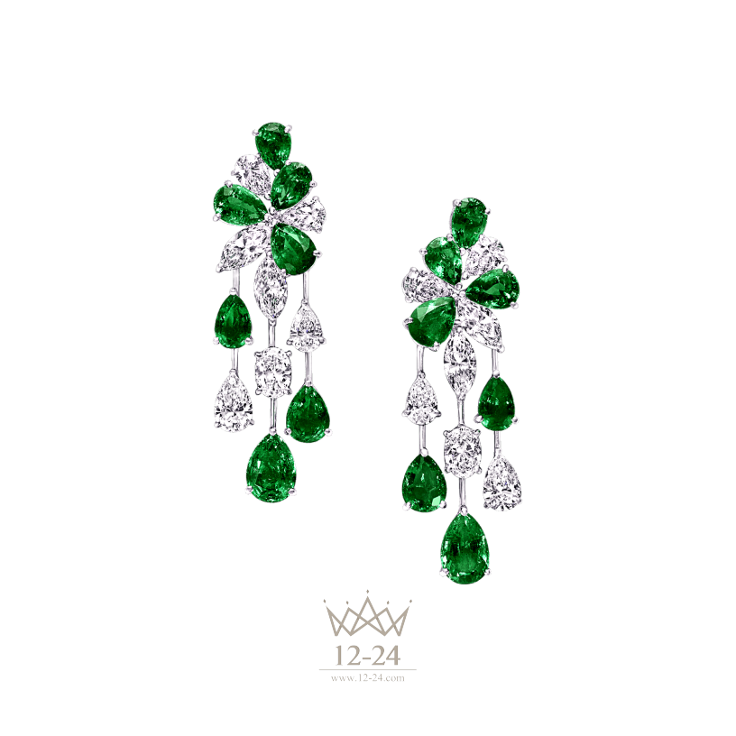 Graff Emerald and Diamond Earrings GE27304