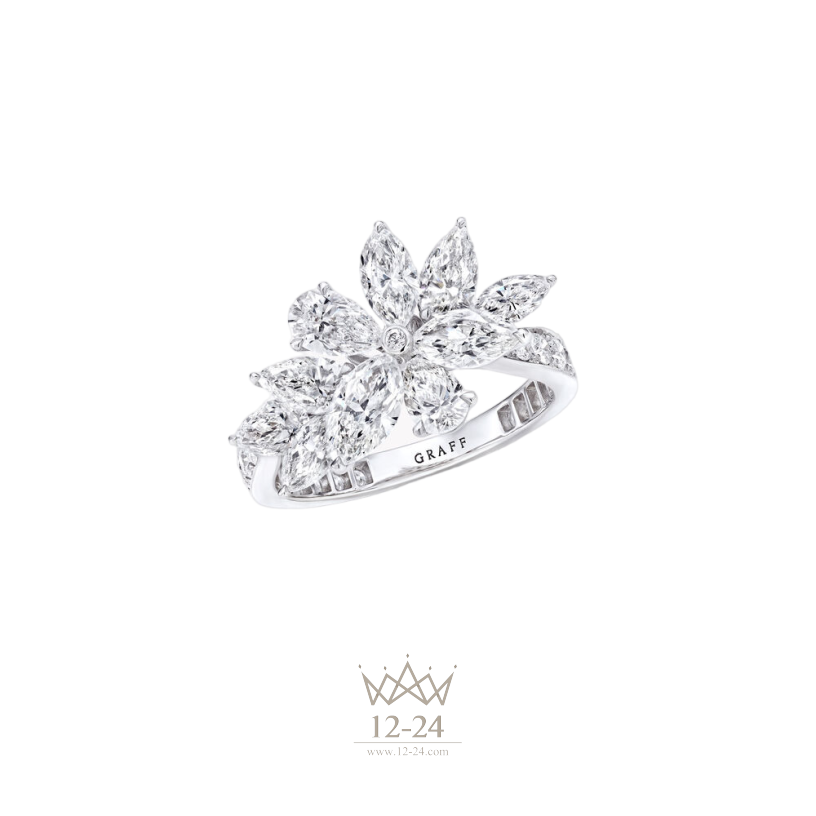 Graff Pear Shape and Marquise Cut Diamond Ring RGR866