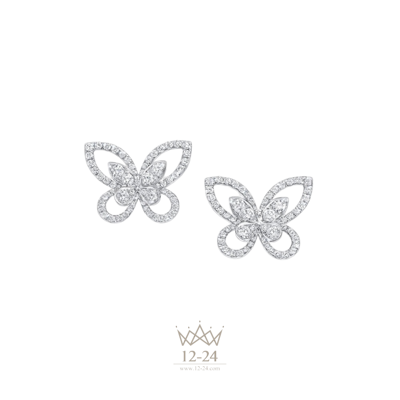 Graff Butterfly Silhouette Diamond Stud Earrings RGE879