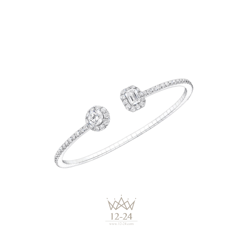 Graff Icon Round and Emerald Cut Open Diamond Bangle RGB505_GB10207
