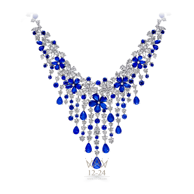 Graff Carissa Necklace Sapphire and Diamond RGN426