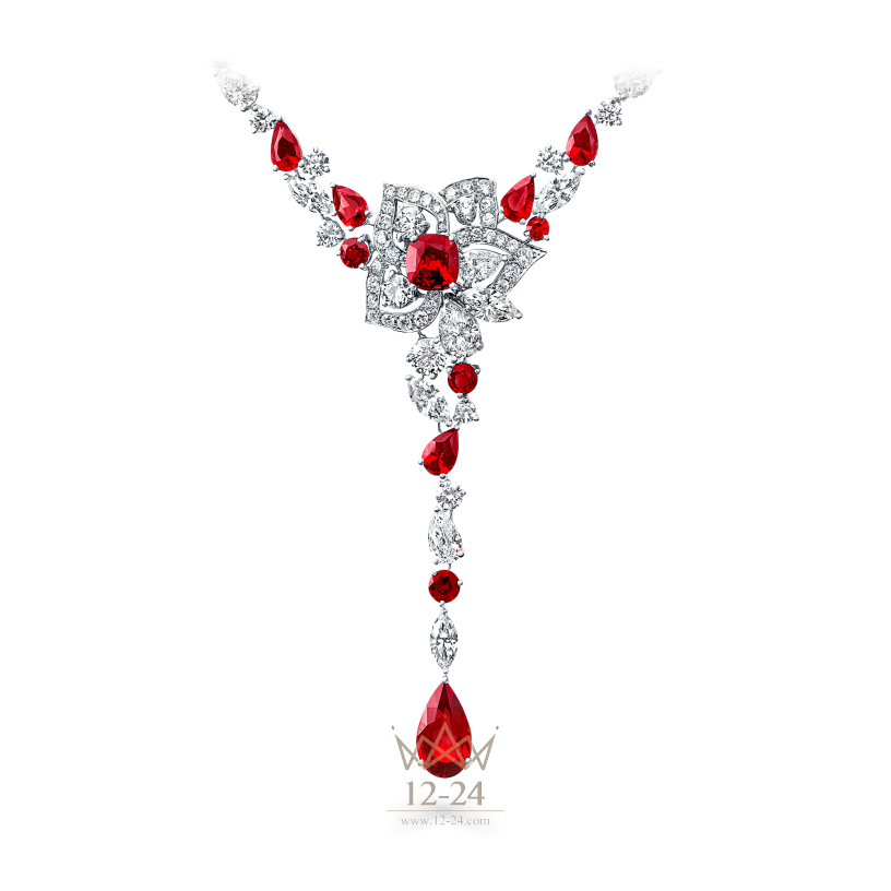 Graff Peony Necklace Ruby and Diamond RGN474