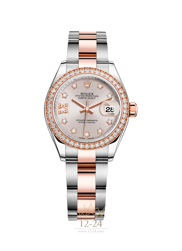 Rolex Lady-Datejust 28 Steel Everose gold and Diamonds 279381rbr-0020