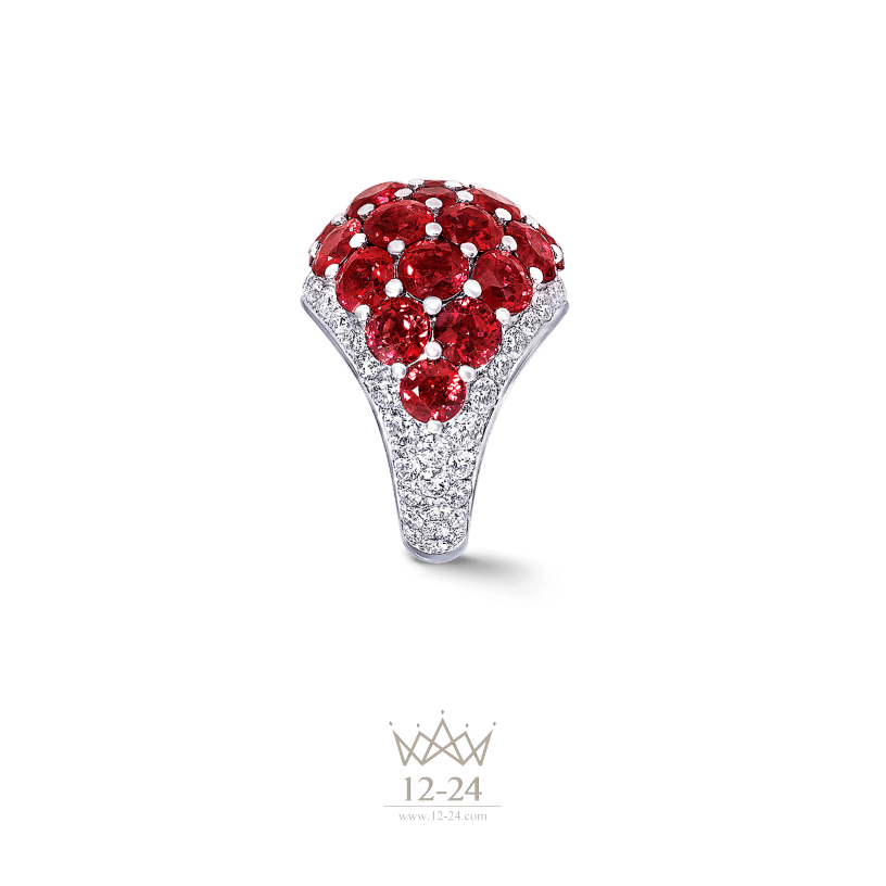 Graff Bombe Ring Ruby and Diamond RGR286