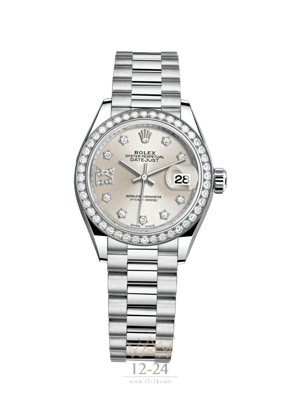 Rolex Lady-Datejust 28 Platinum and Diamonds 279136rbr-0003