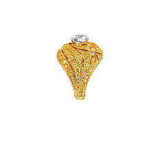 Украшение Graff Yellow Swirl Ring Yellow and White Diamond RGR481 — дополнительная миниатюра 2