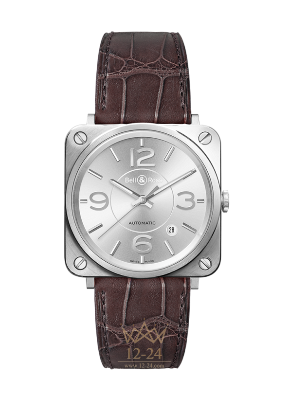 Bell &amp; Ross BR S OFFICER SILVER BRS92-SI-ST/SCR