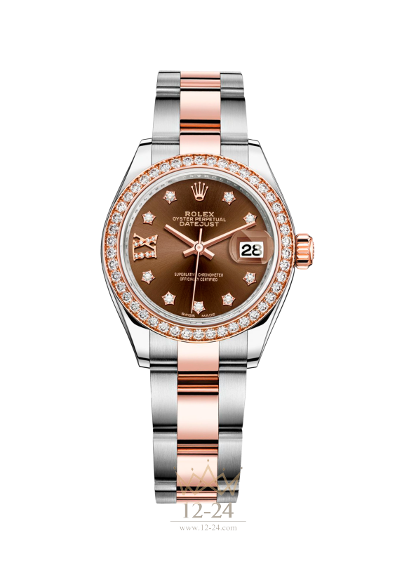 Rolex Lady-Datejust 28 Steel Everose gold and Diamonds 279381rbr-0004
