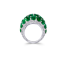 Украшение Graff Bombe Ring Emerald and Diamond RGR287 — additional thumb 2