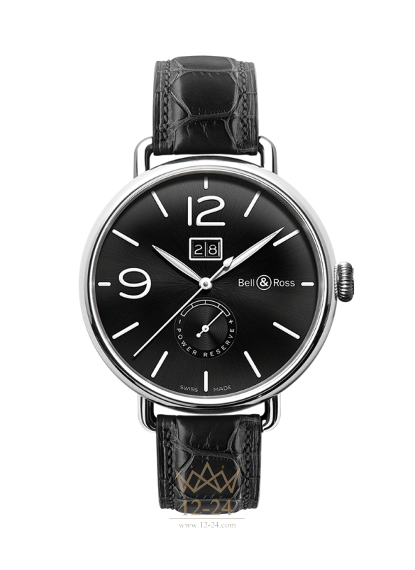 Bell &amp; Ross WW1-90 GRANDE DATE &amp; RESERVE DE MARCHE BRWW190-BL-ST/SCR
