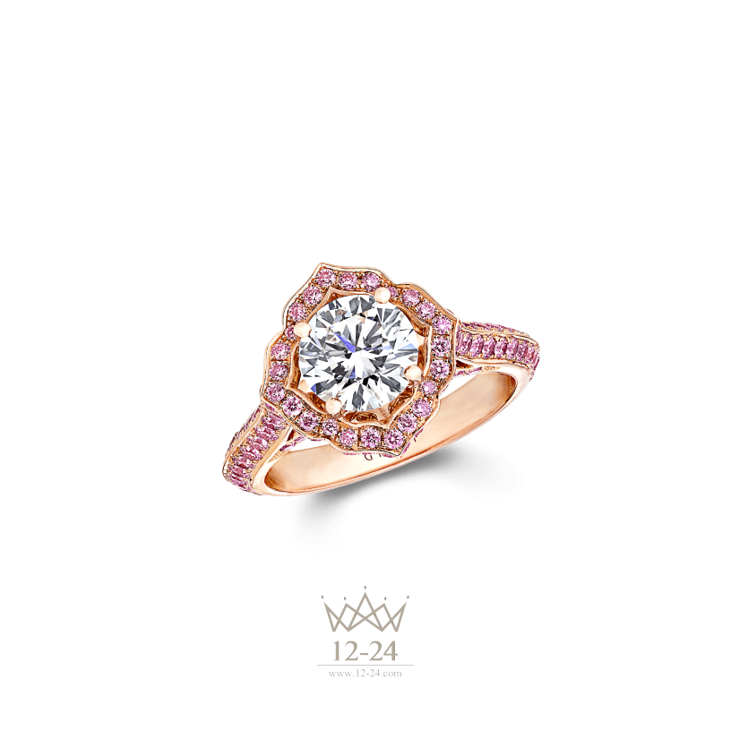 Graff Star Flower Star Flower Round Brilliant Cut Rose Gold