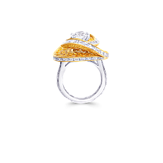 Украшение Graff Swirl Twist Ring Yellow and White Diamond RGR520 — additional thumb 3