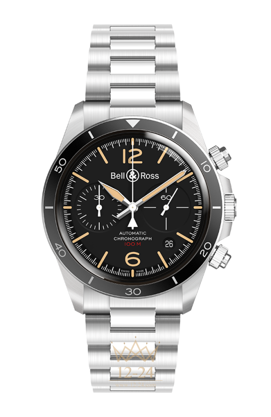 Bell &amp; Ross BR V2-94 Chrono Steel Heritage BRV294-HER-ST/SST