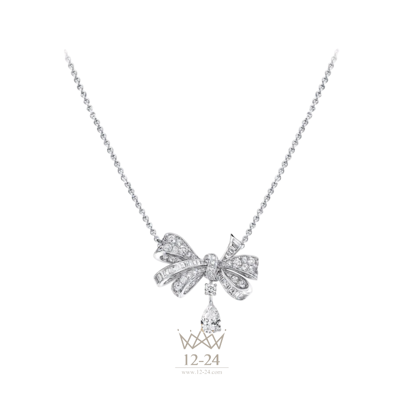 Graff Tilda's Bow Classic Diamond Drop Pendant RGP610