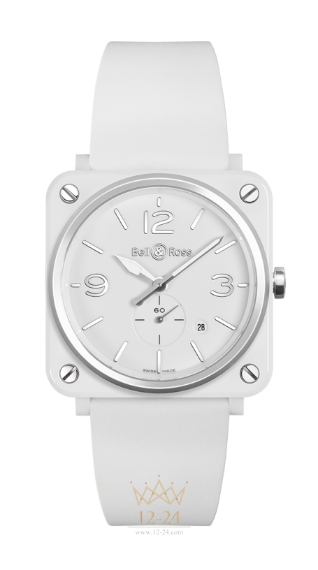 Bell &amp; Ross BR S White Ceramic BRS-WH-CES/SRB