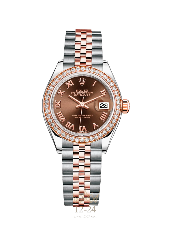 Rolex Lady-Datejust 28 Steel Everose gold and Diamonds 279381rbr-0009