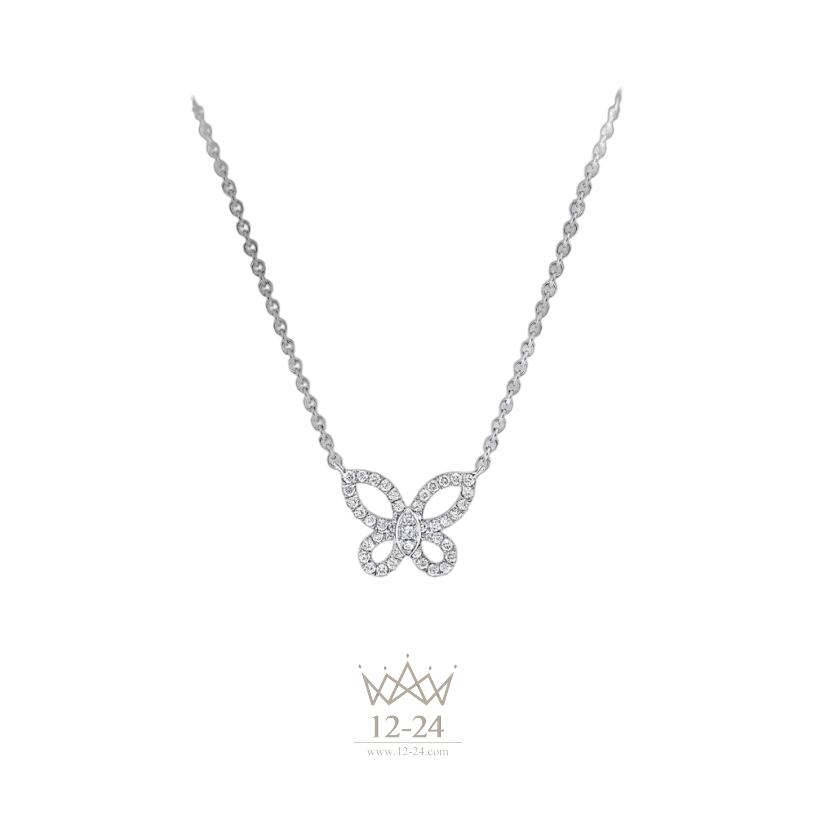 Graff Mini Butterfly Silhouette Diamond Pendant RGP808