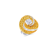 Украшение Graff Swirl Twist Ring Yellow and White Diamond RGR520 — main thumb