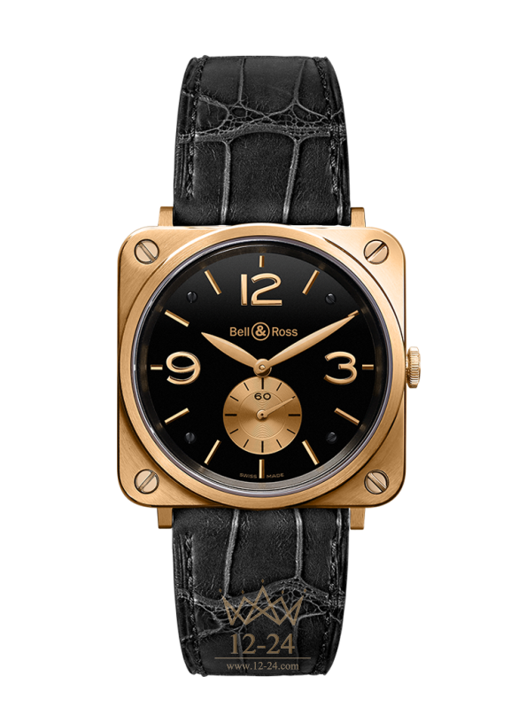 Bell &amp; Ross BR S ROSE GOLD BLACK DIAL BRS-PKGOLD-BLACK_D