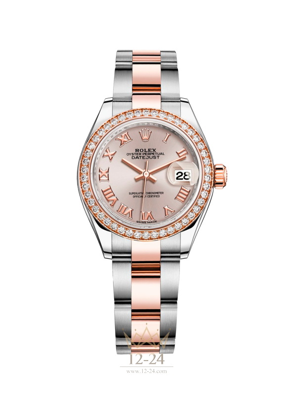 Rolex Lady-Datejust 28 Steel Everose gold and Diamonds 279381rbr-0006