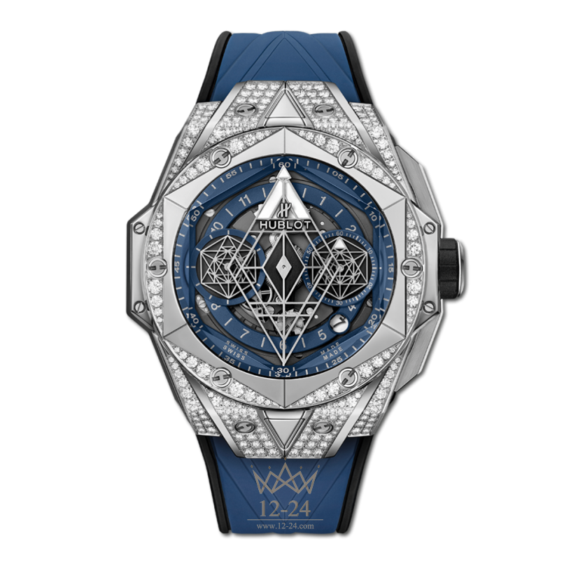 Hublot Unico Sang Bleu II Titanium Blue Pave 418.NX.5107.RX.1604.MXM20