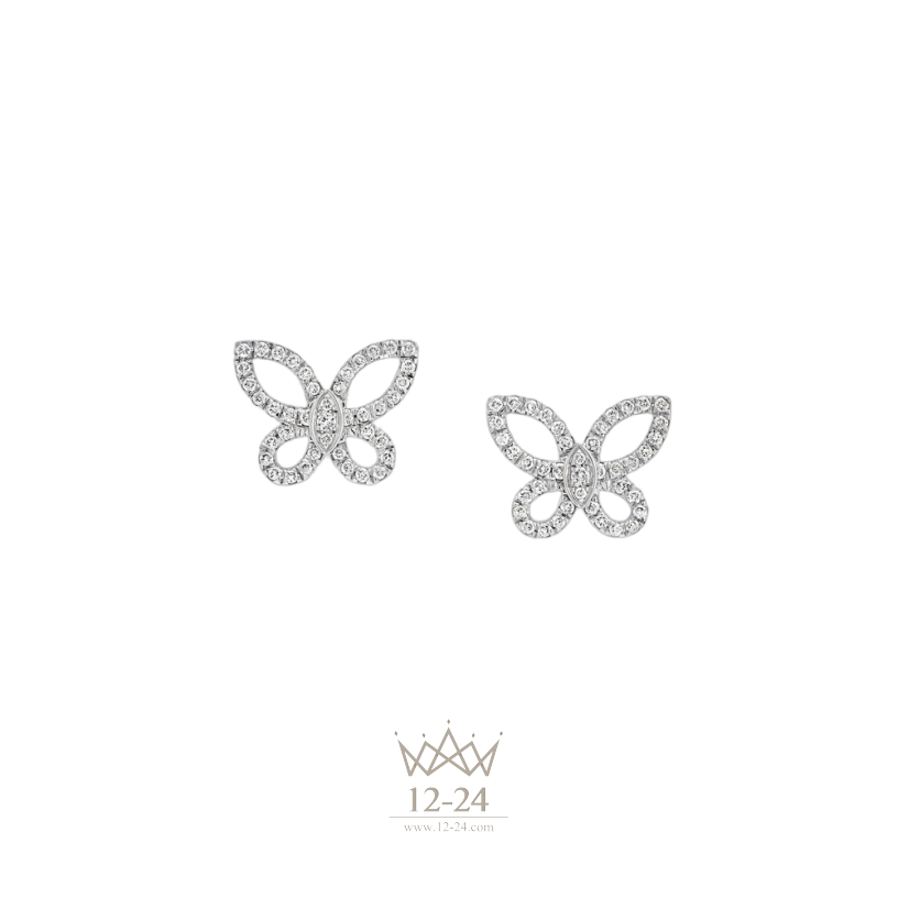 Graff Mini Butterfly Silhouette Diamond Earrings RGE1810