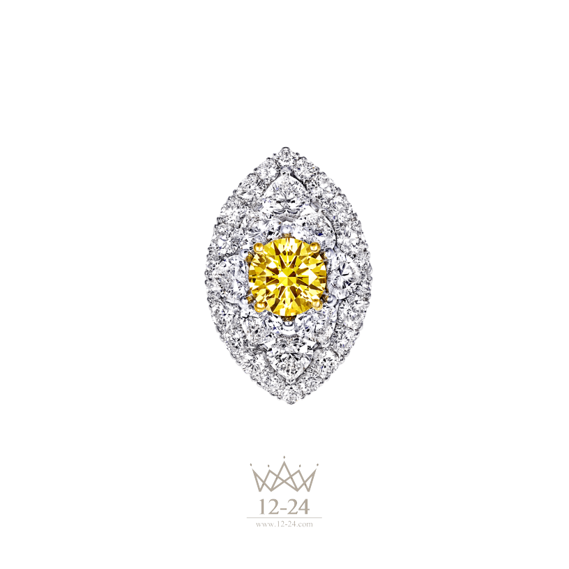 Graff Yellow and White Diamond Ring GR44877