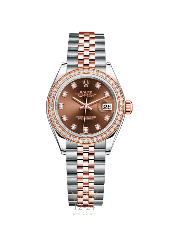 Rolex Lady-Datejust 28 Steel Everose gold and Diamonds 279381rbr-0011