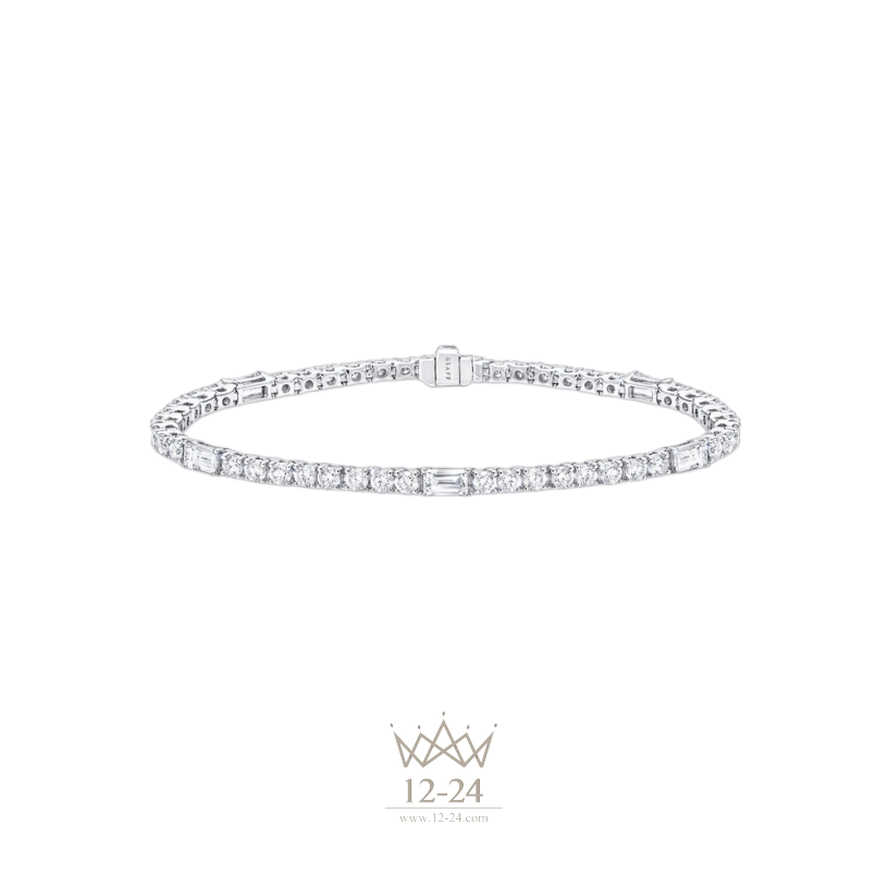 Graff Round and Emerald Cut Diamond Bracelet RGB020