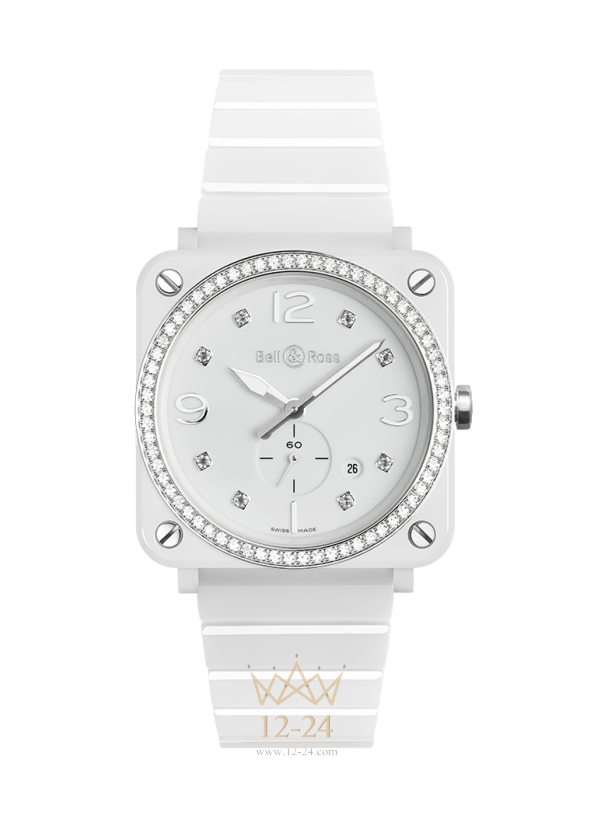 Bell &amp; Ross BR S WHITE CERAMIC DIAMONDS BRS-WH-CES-LGD/SCE