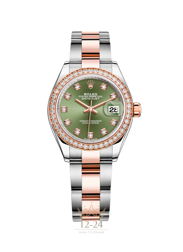Rolex Lady-Datejust 28 Steel Everose gold and Diamonds 279381rbr-0008