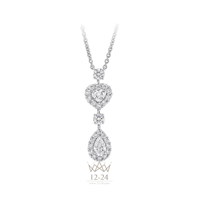 Graff Icon Heart and Pear Shape Diamond Drop Necklace RGP767