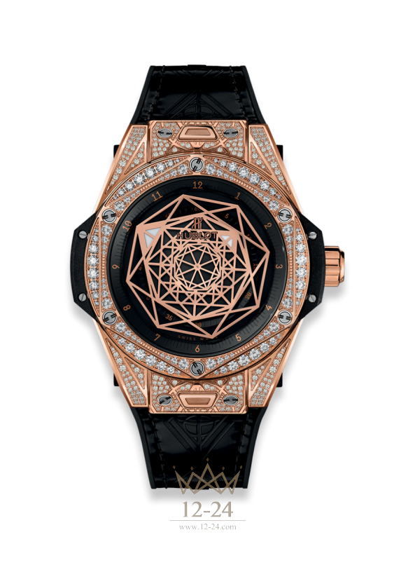 Hublot Sang Bleu King Gold Pave 465.OS.1118.VR.1704.MXM18