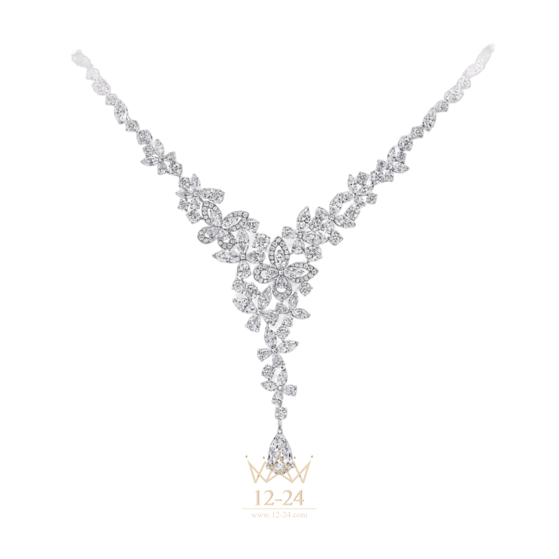 Graff Classic Butterfly Diamond Drop Necklace GN11386