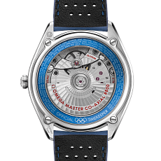 Часы Omega Steel Leather Strap Blue 522.32.40.20.01.001 — дополнительная миниатюра 1