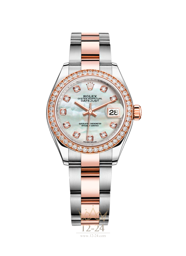 Rolex Lady-Datejust 28 Steel Everose gold and Diamonds 279381rbr-0014