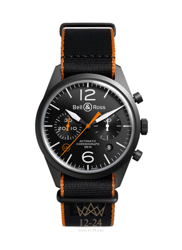 Bell &amp; Ross BR 126 CARBON ORANGE BRV126-O-CA