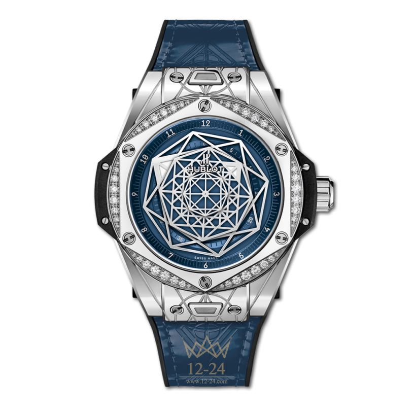 Hublot One Click Sang Bleu Steel Blue Diamonds 465.SS.7179.VR.1204.MXM19