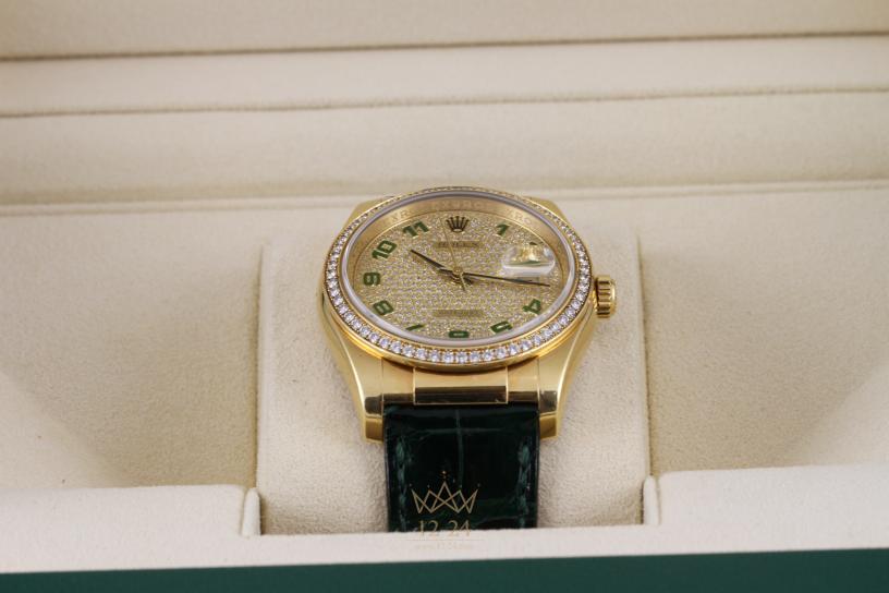 Rolex Yellow gold Pave Dial 36 16188