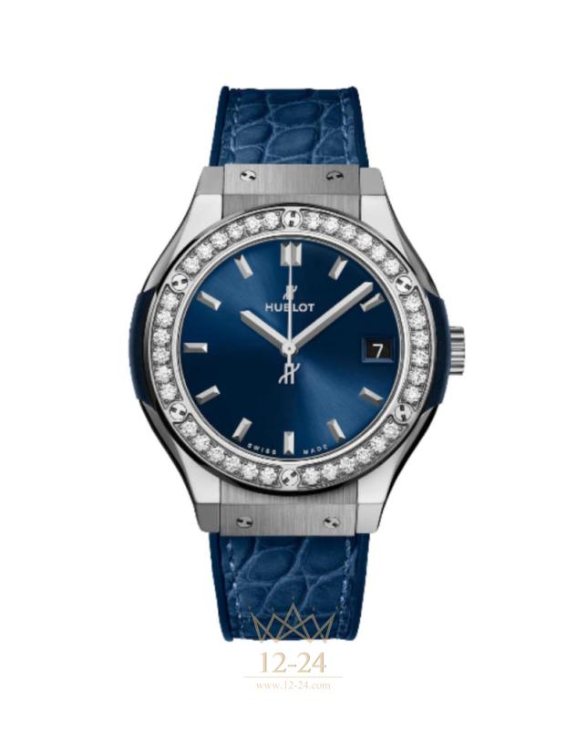 Hublot Blue Titanium Diamonds 581.NX.7170.LR.1104