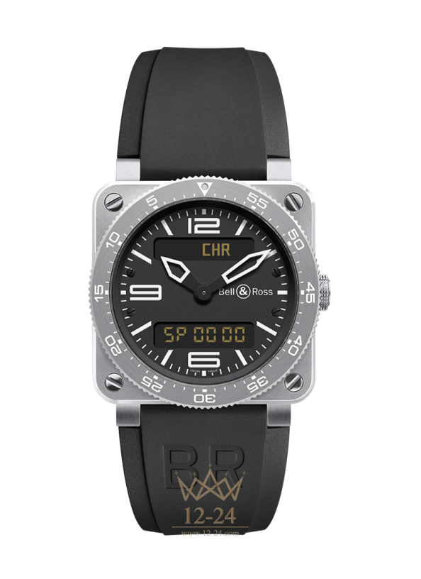 Bell &amp; Ross BR 03 TYPE AVIATION STEEL BR0392-AVIA-ST