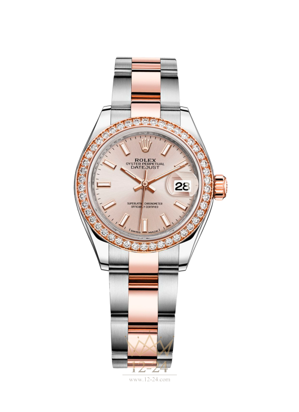 Rolex Lady-Datejust 28 Steel Everose gold and Diamonds 279381rbr-0002