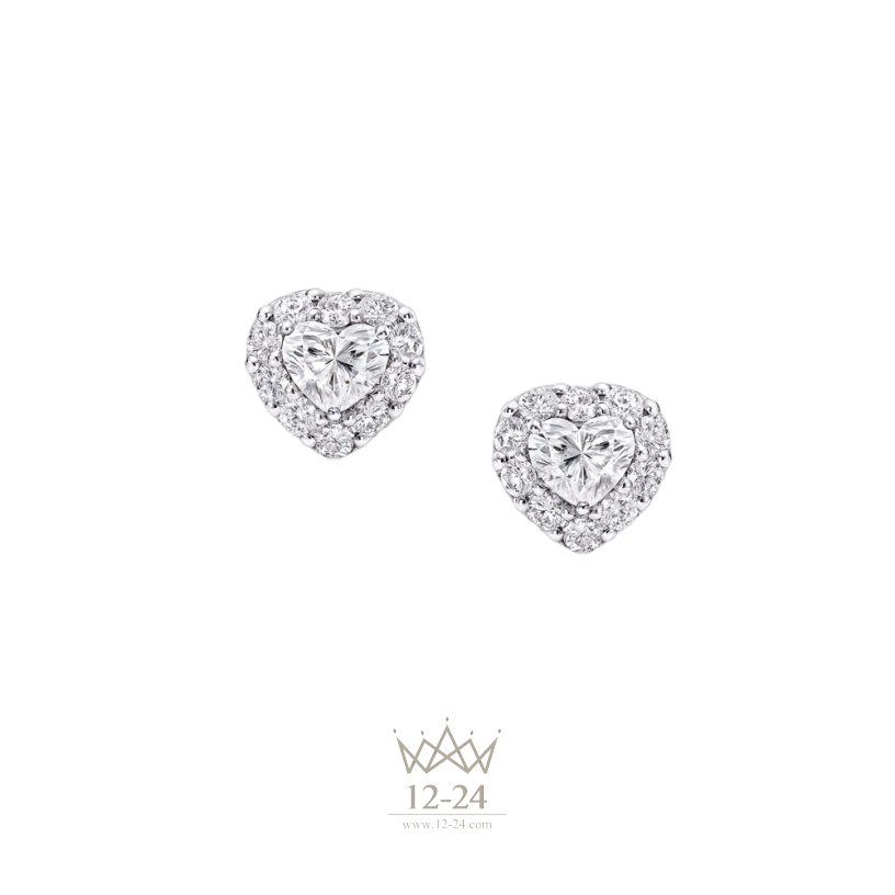 Graff Icon Heart Shape Diamond Stud Earrings RGE1349H_RGE1349