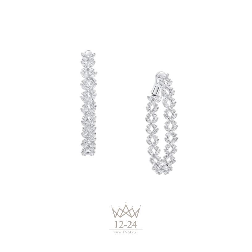 Graff Diamond Oval Hoop Earrings RGE1984