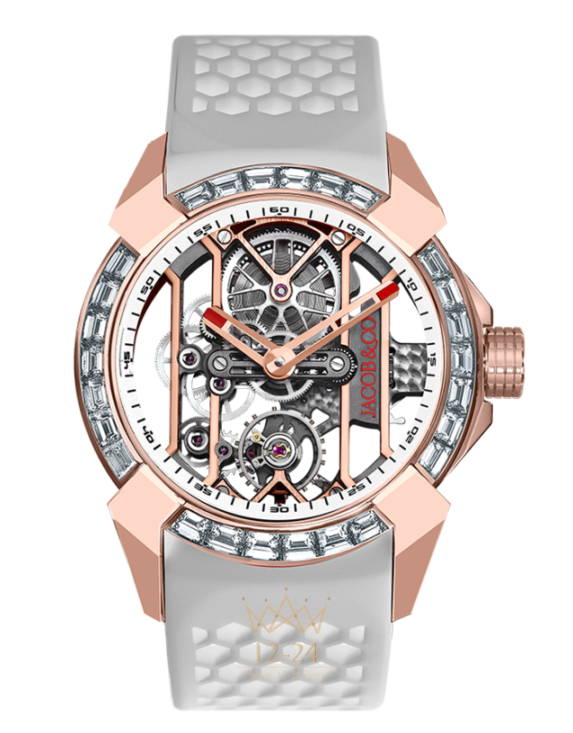 Jacob &amp; Co Epic X Rose Gold Baguette EX100.40.LD.OW.A