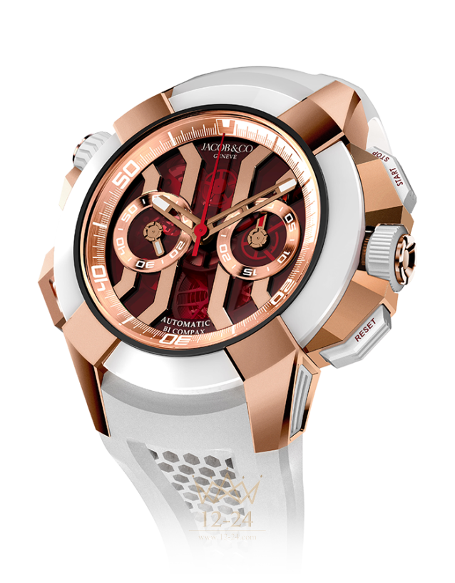 Jacob &amp; Co Epic X Chrono Rose Gold Red Dial EX300.40.SP.RN.A