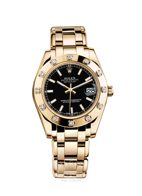 Rolex 34 мм Yellow Gold and Diamonds 81318-0028