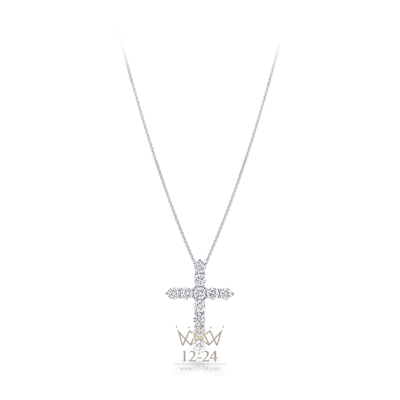 Graff Round Diamond Cross Large Pendant RGP005