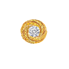 Украшение Graff Yellow Swirl Ring Yellow and White Diamond RGR481 — дополнительная миниатюра 1