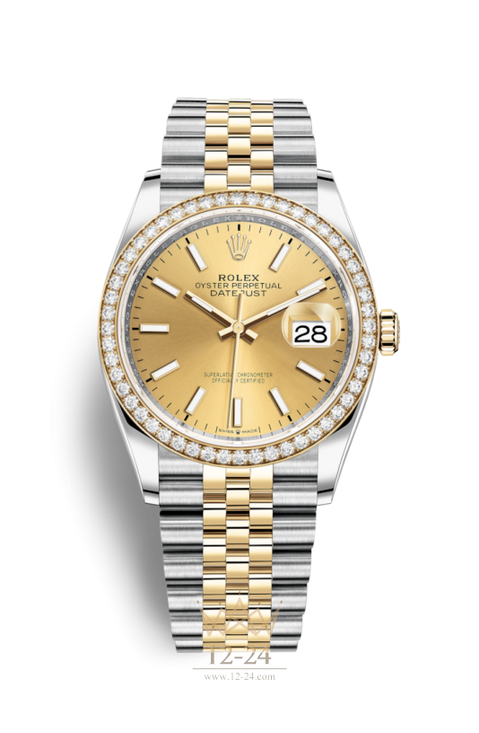Rolex Oyster 36 мм Steel Yellow gold and Diamonds 126283rbr-0001